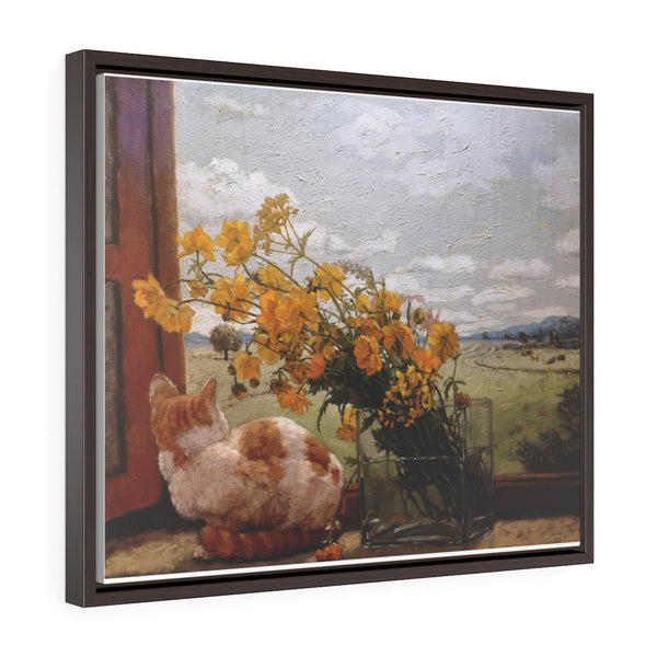 Horizontal Framed Premium Gallery Wrap Canvas - Out Of the Window