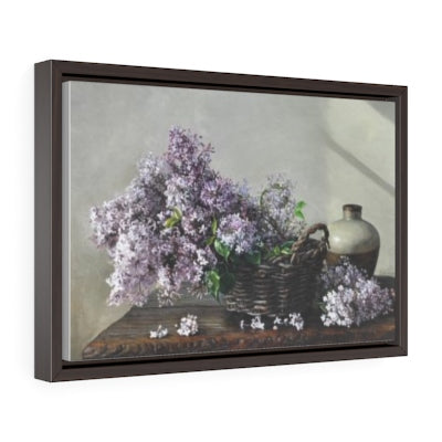 Horizontal Framed Premium Gallery Wrap Canvas - Cloves In the Basket