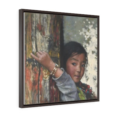 Square Framed Premium Gallery Wrap Canvas - Little Dolma
